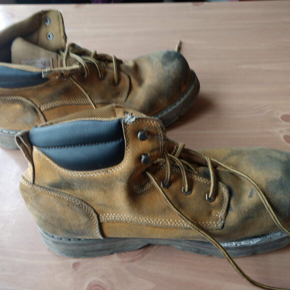 Brahma Men's Size 14 Tan Leather Slip-Resistant Steel Toe Boots - Picture 4 of 5